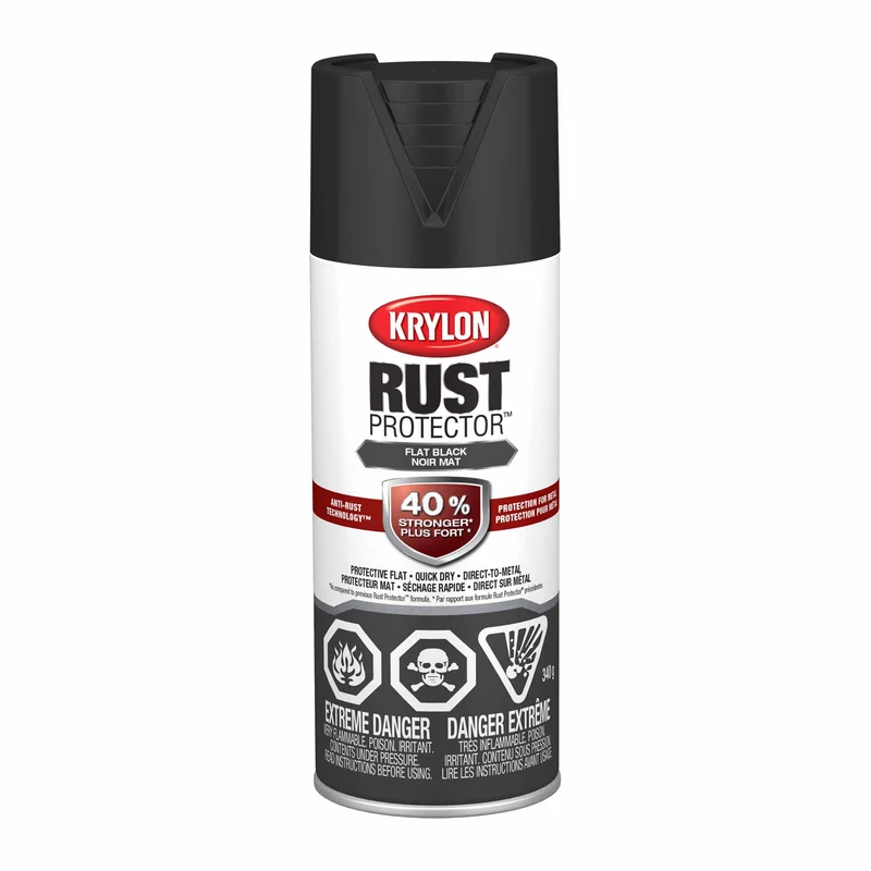 Krylon Rust Protector aérosol émail mat noir, 340 g