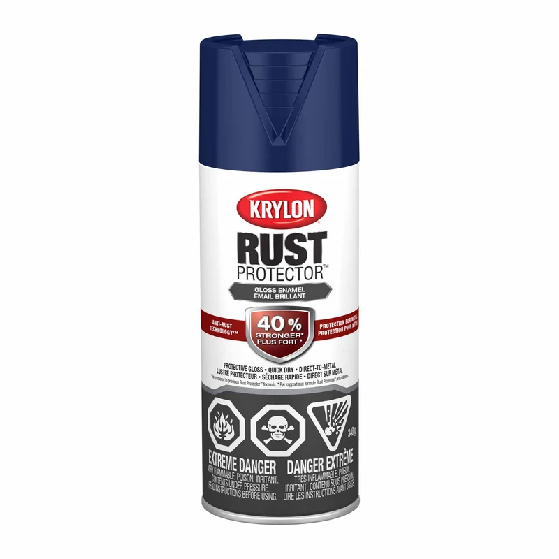 Krylon Rust Protector aérosol émail brillant bleu marine, 340 g