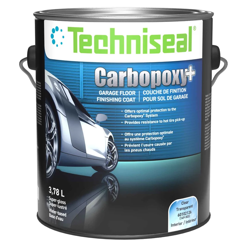 Couche de finition pour sol de garage transparente Carbopoxy +, 3,78 L