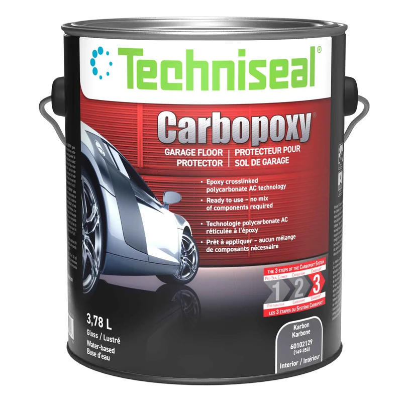 Couche de finition pour sol de garage carbone Carbopoxy +, 3,78 L