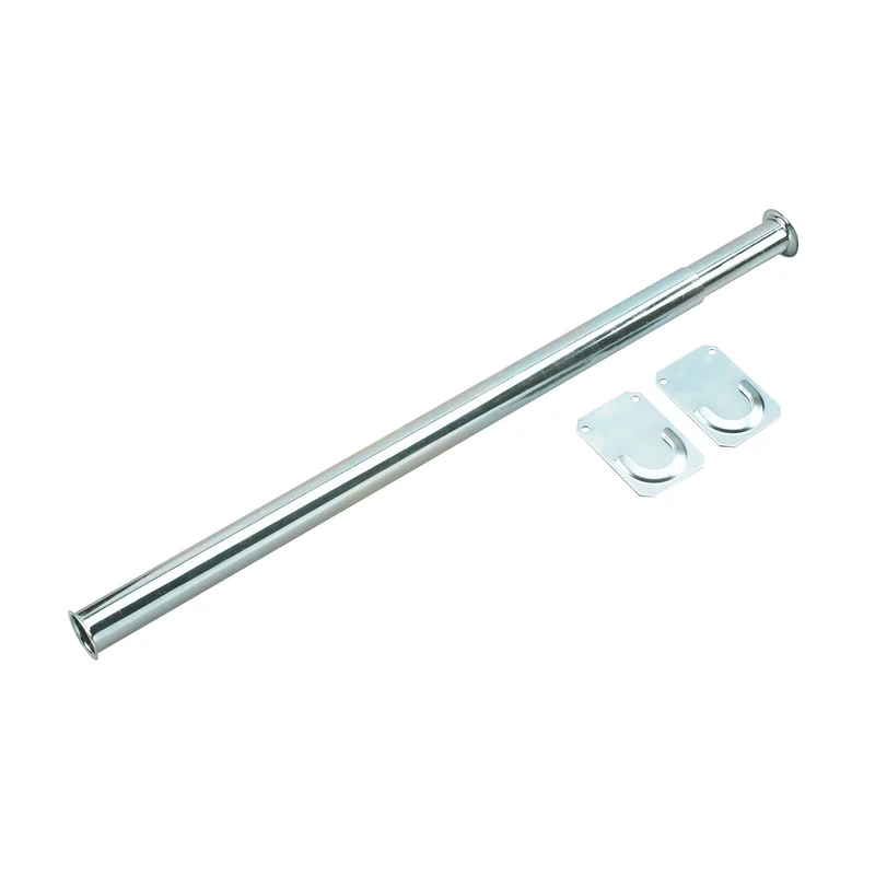 Tringles au fini zinc réglables avec embouts séparés, 18'' à 30''