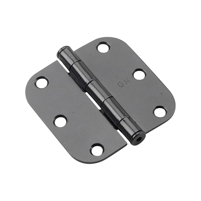 Penture à mortaiser noire de 3'' avec rayon de 5/8'', emballage de 2 unités