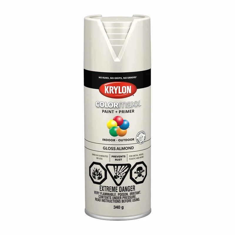 Krylon aérosol COLORMAXX peinture + apprêt amande lustré, 340 g