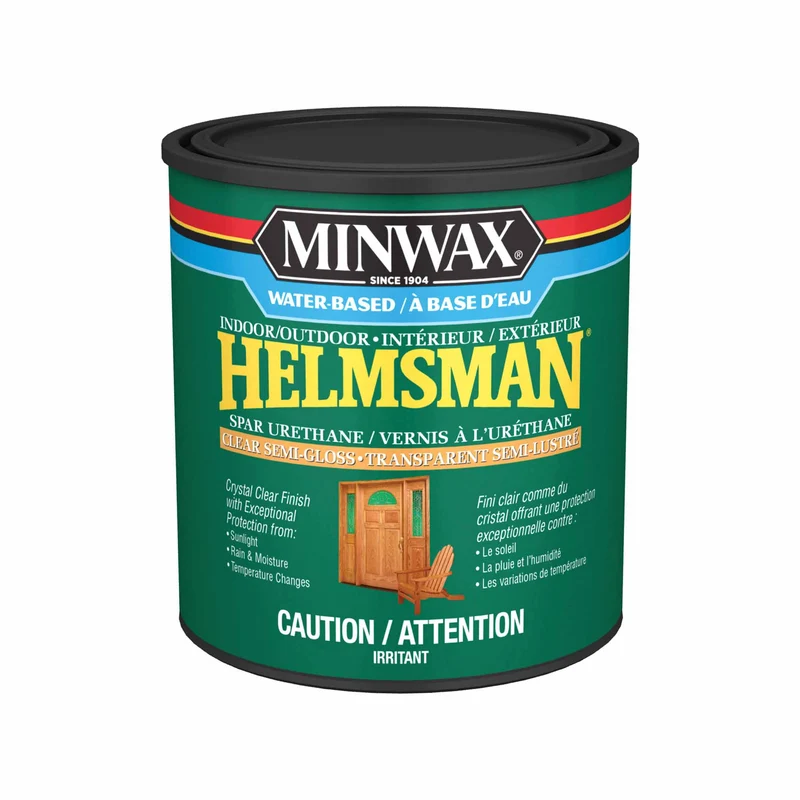 Minwax Helmsman intérieur / extérieur vernis uréthane à base d'eau transparent semi-lustré, 946 ml