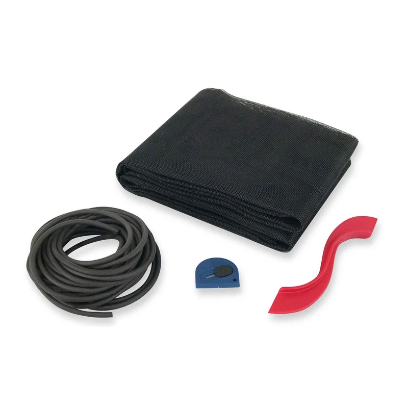 Ensemble moustiquaire en fibre de verre de 48" x 84", noire