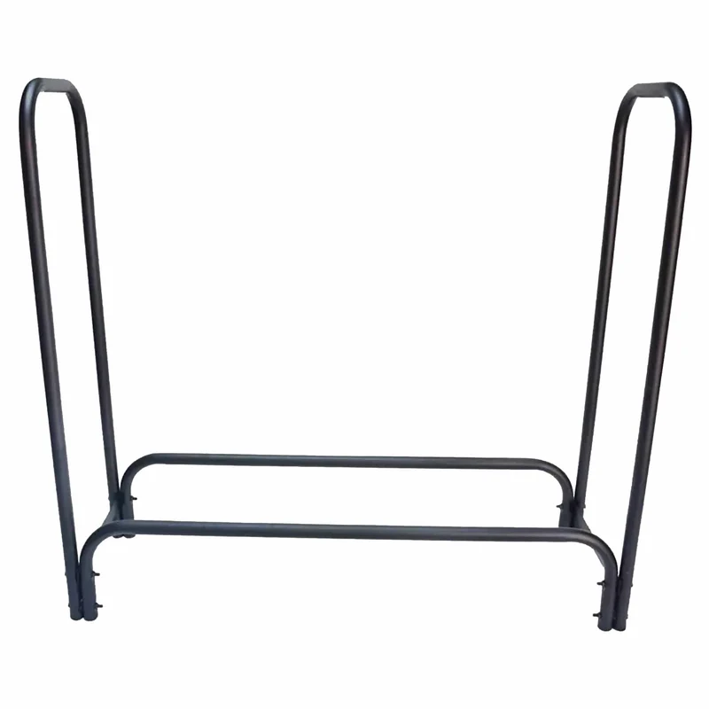 Porte-bûches en métal noir, 48'' x 13,4'' x 48,8''