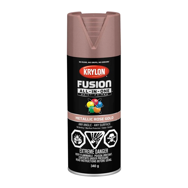Krylon Fusion All-In-One aérosol métallique or rose, 340 g