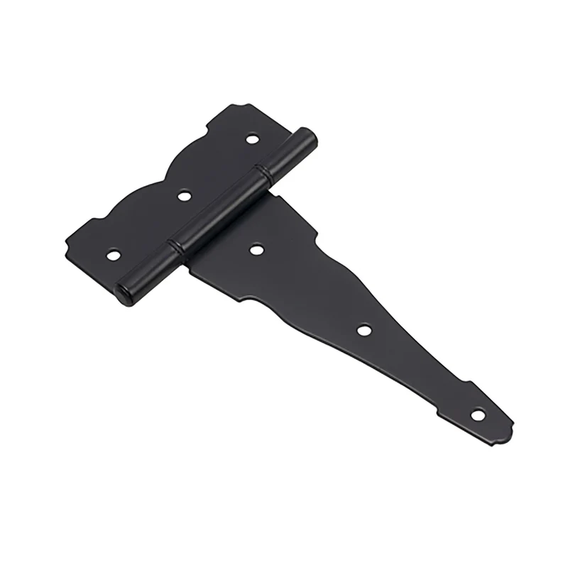 Penture noire en T robuste décorative de 8'', emballage de 2 unités