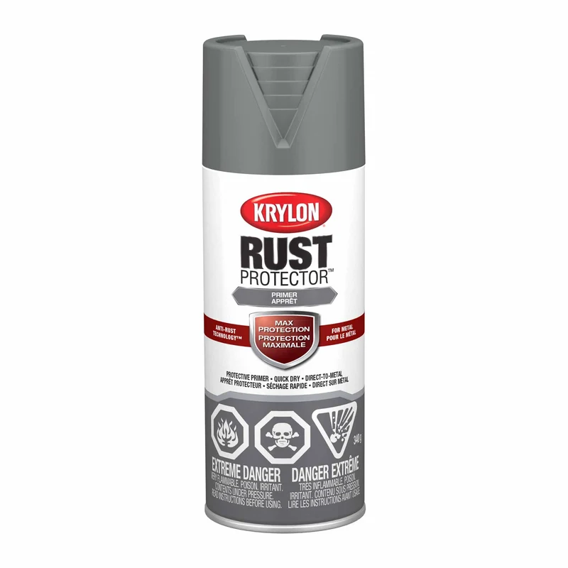 Krylon Rust Protector aérosol émail apprêt gris, 340 g