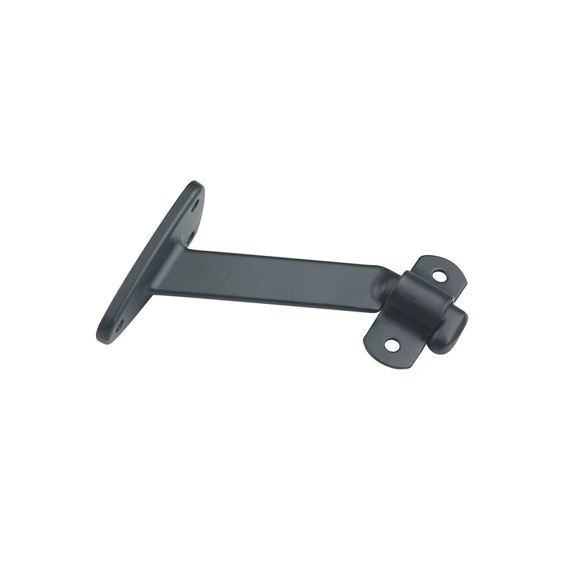 Support robuste en aluminium à bras long pour main courante en bois de 4-1/16'', noir