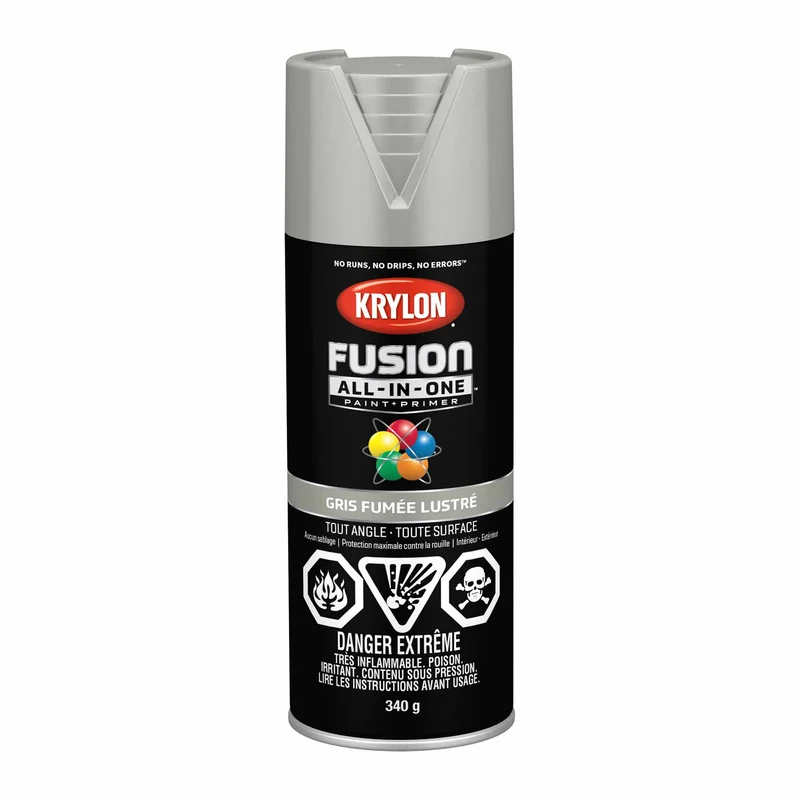 Krylon Fusion All-In-One aérosol gris fumée lustré, 340 g