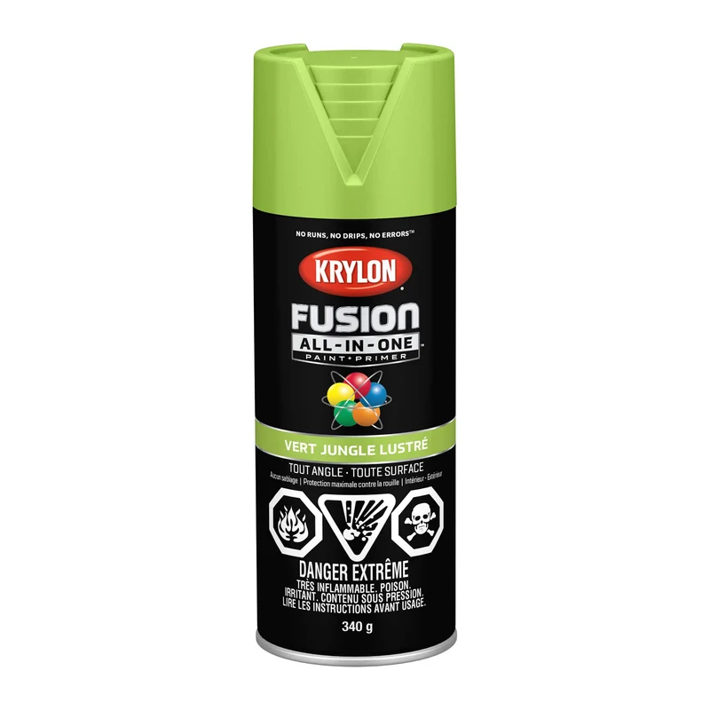 Krylon Fusion All-In-One aérosol vert jungle lustré, 340 g