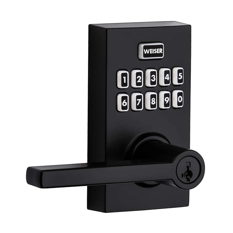 Poignée électronique Smart Code 10 avec levier Halifax, noir mat