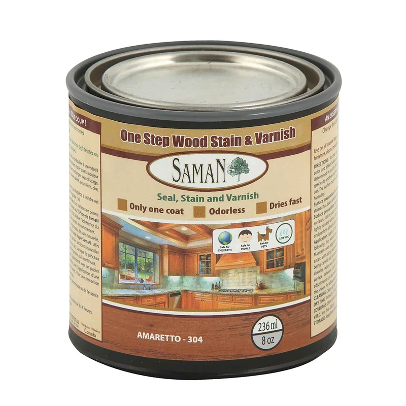 Teinture et vernis en une étape Amaretto, 236 ml