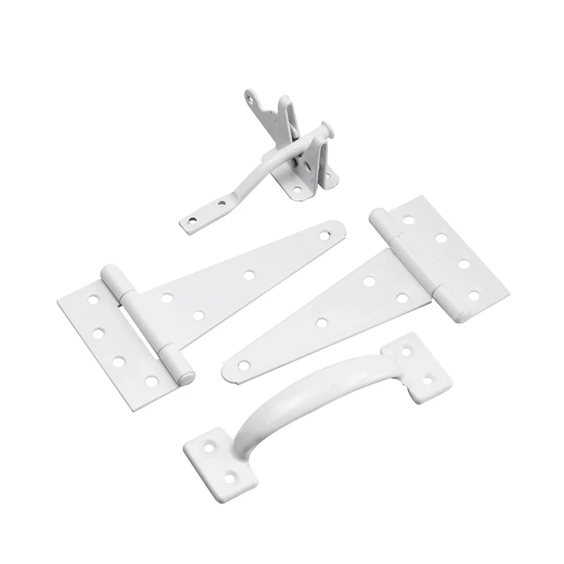 Ensemble de quincaillerie pour clôture, blanc