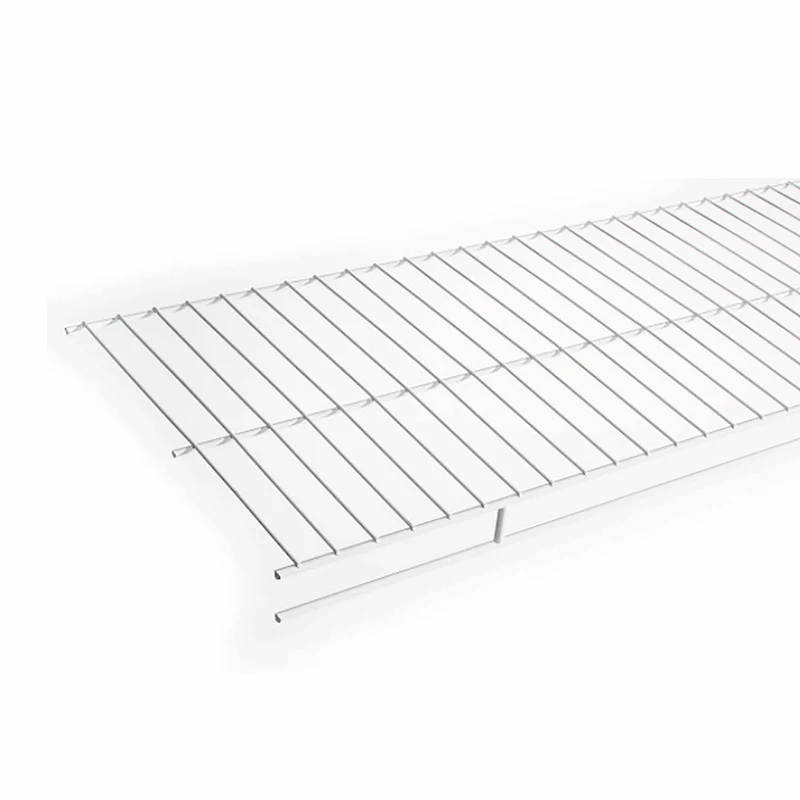 Étagère porte-manteau en métal blanc, 12'' x 96''