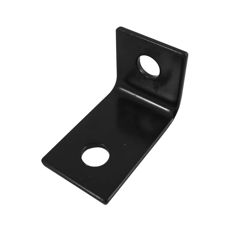 Équerre noire à pied décalé, 2-1/2'' x 1-1/2'' x 1-1/2''