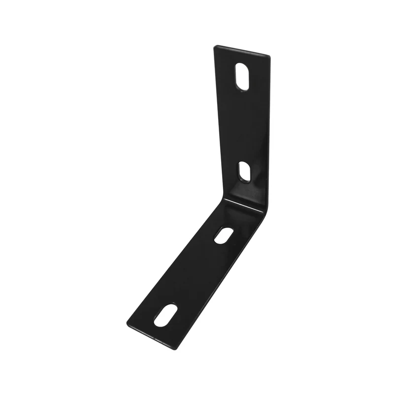 Équerre noire longue partiellement réglable, 5-1/8'' x 5-1/8'' x 1-1/2''
