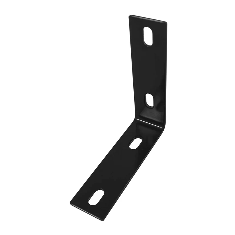 Équerre noire longue partiellement réglable, 6-1/4'' x 6-1/4'' x 1-1/2''