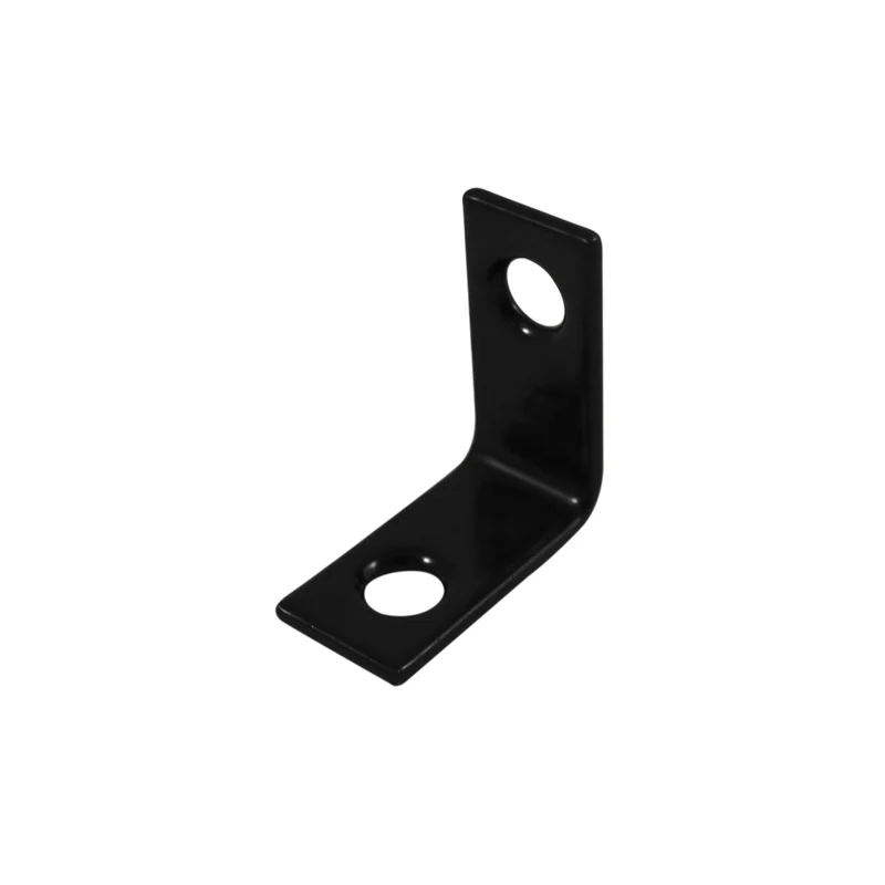Équerre noire courte, 13/16'' x 3/4'' x 1/2''