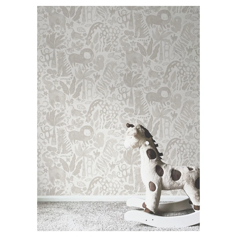 Papier peint autocollant Sweet à motif safari, 20,5" x 18' (taupe)