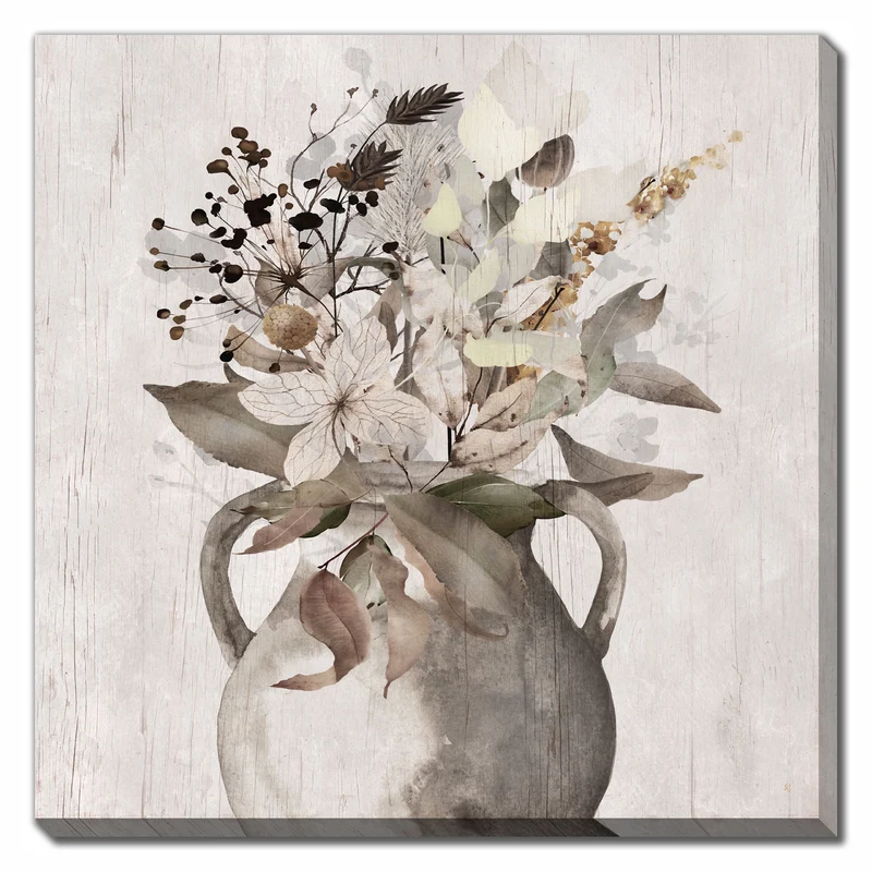 Canevas d'arrangement floral d'automne II, 24" x 24"