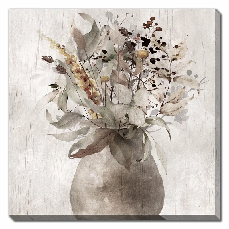 Canevas d'arrangement floral d'automne I, 24" x 24"
