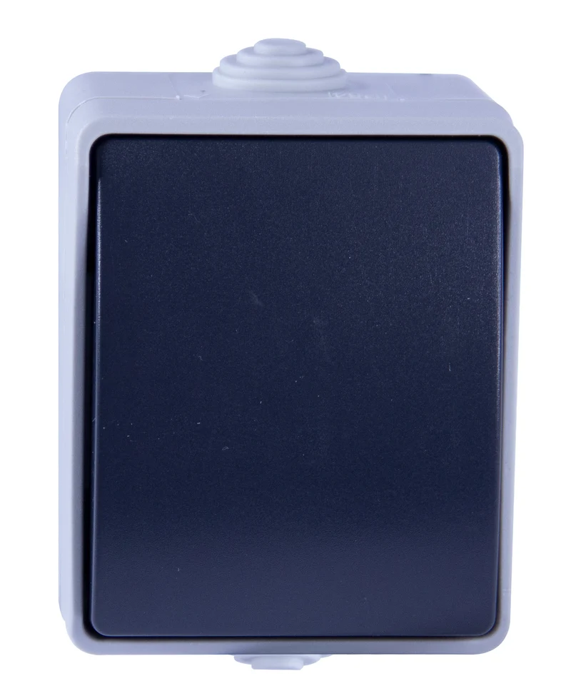 Poussoir en saillie Aquatop IP54 - gris et blanc - Dio
