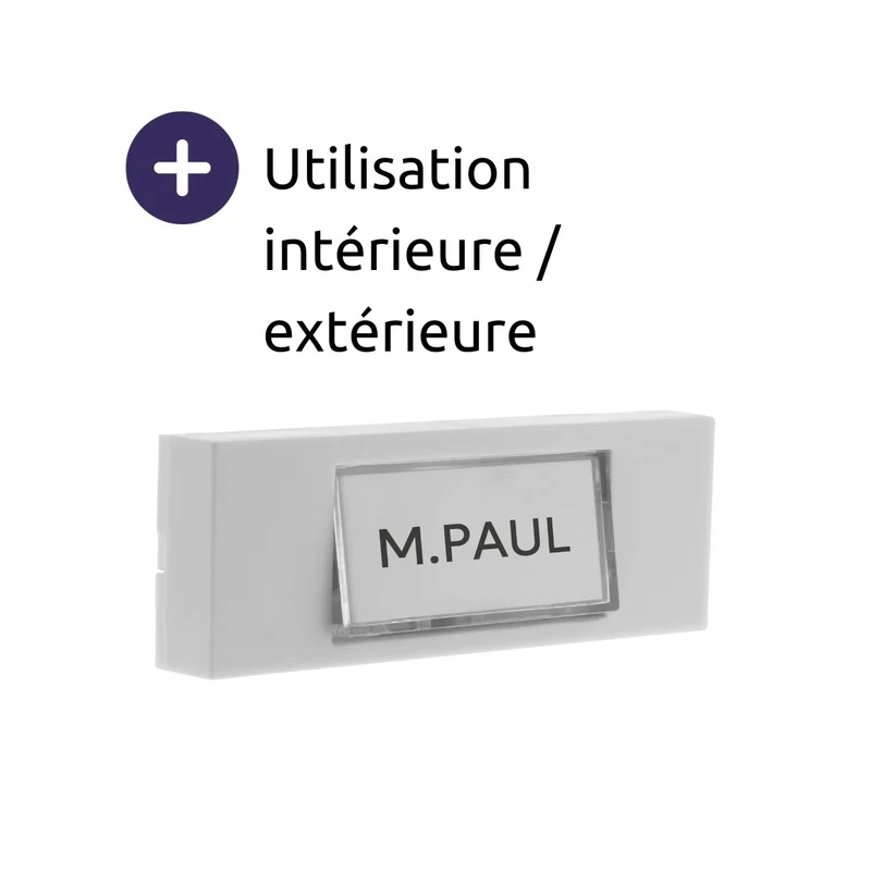 Bouton de sonnette filaire + étiquette porte-nom - Otio