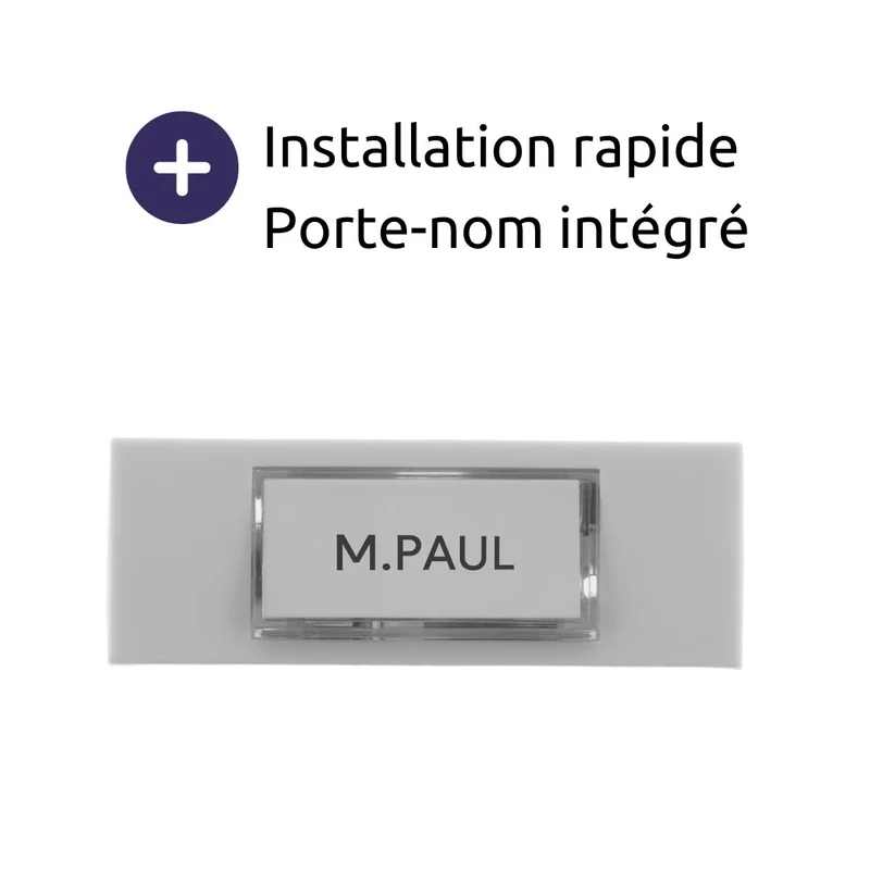 Bouton de sonnette filaire + étiquette porte-nom - Otio