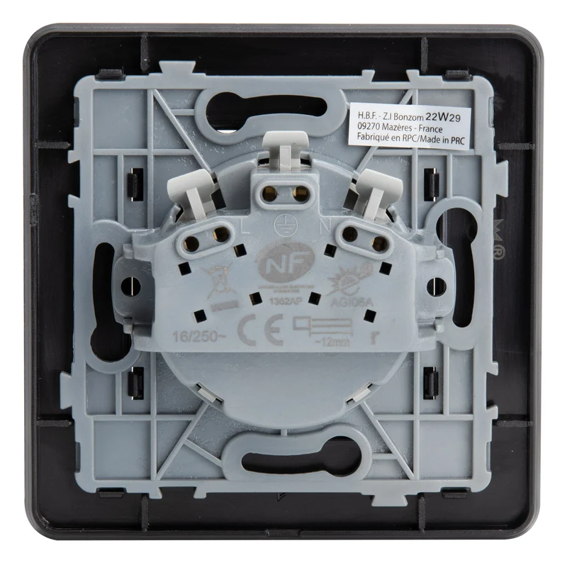 Set de 3 prises 2P+T simple, double et triple - Zenitech