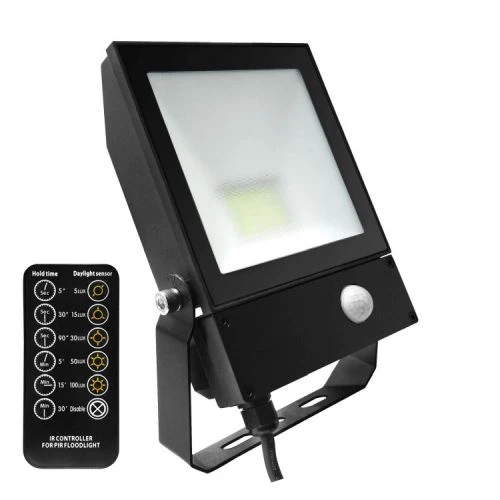 Projecteur Led floodlight QT 50W 4000K - Noir PIR - Lébénoïd