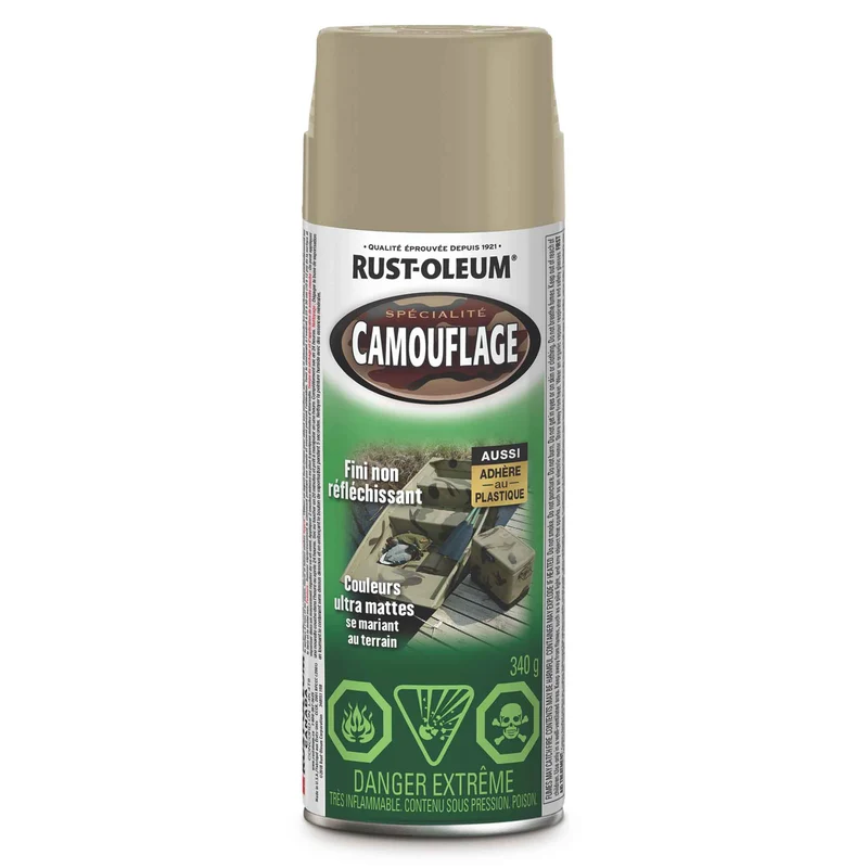 Peinture en aérosol Spécialité Camouflage kaki ultra mat, 340 g