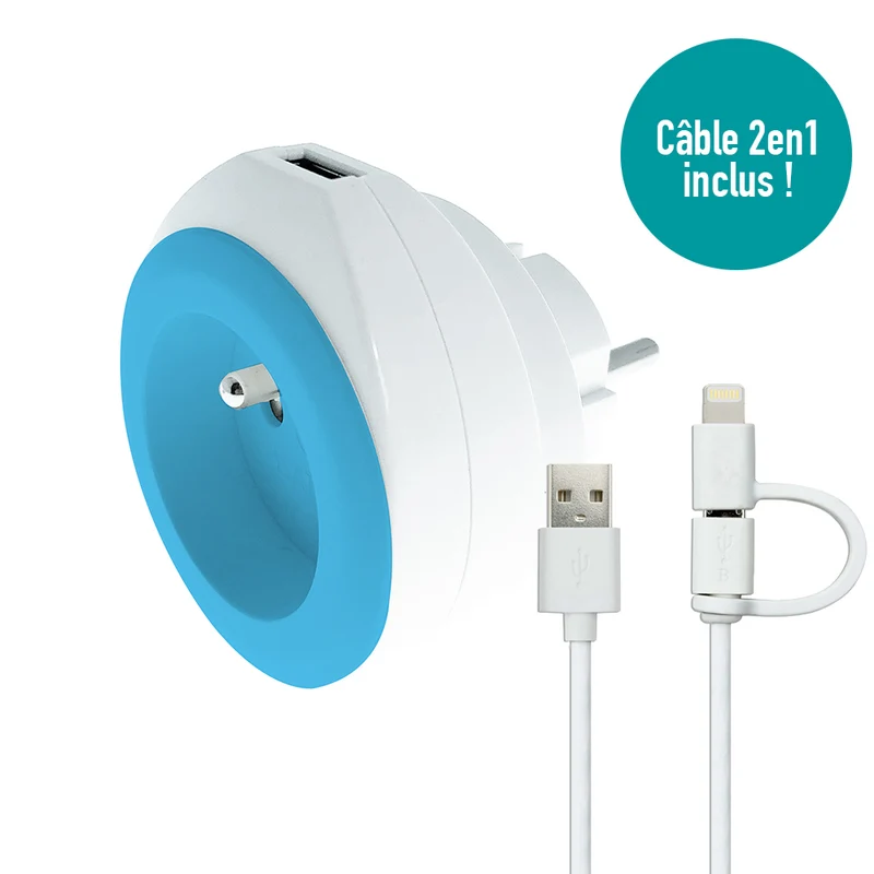 Prise BEWATT + chargeur USB - Watt and Co