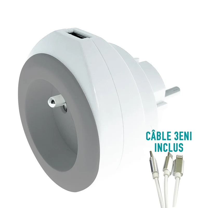 Prise BEWATT + chargeur USB - Watt and Co