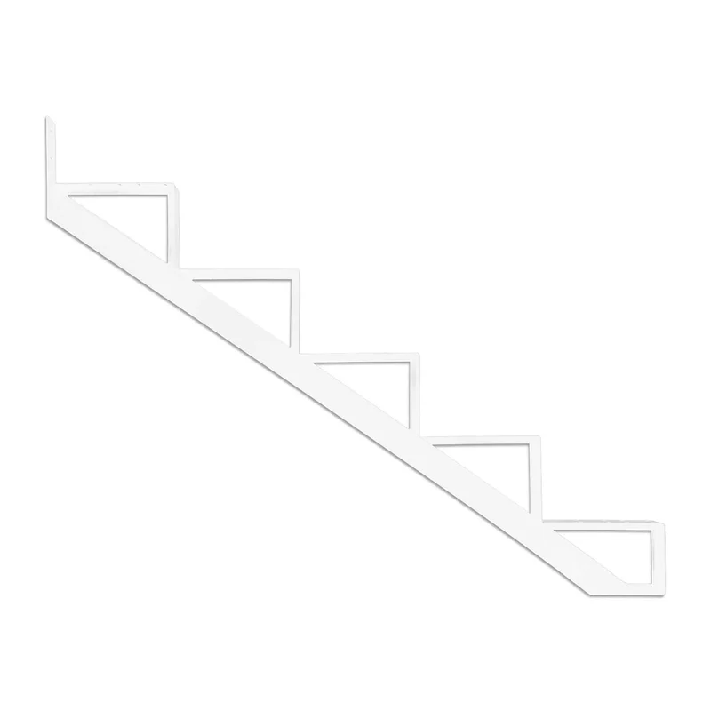 Limon d’aluminium à 5 marches Collection 11 (10-1/4''), blanc