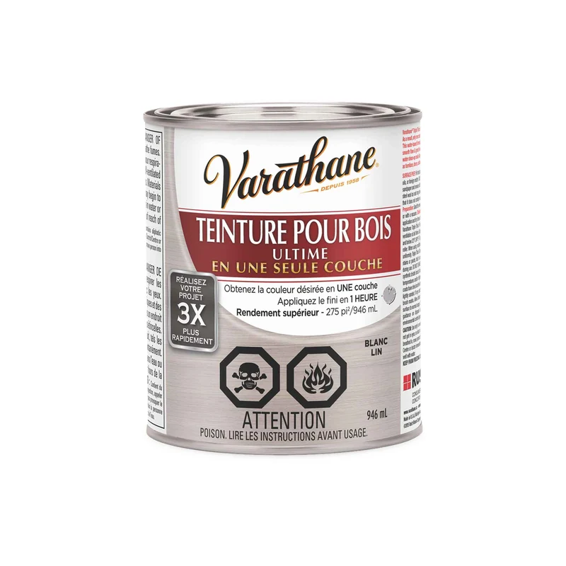 Teinture pour bois Ultime lin blanc, 946 ml