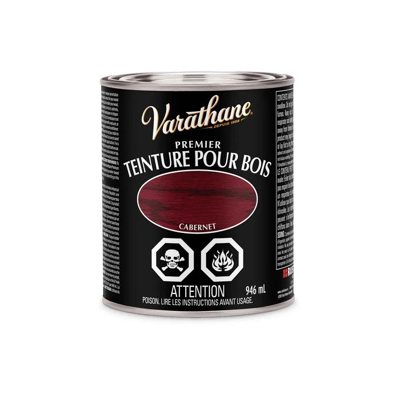 Teinture Premier pour bois Cabernet, 946 ml