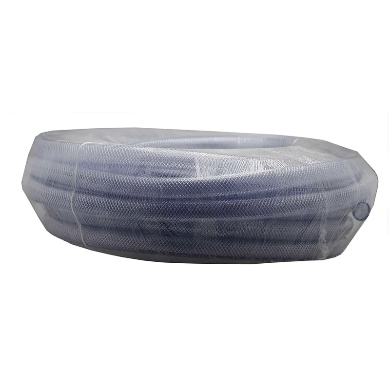 Tuyau en PVC clair renforcé de polyester, 1-15/16" OD x 1-1/2" ID x 50'