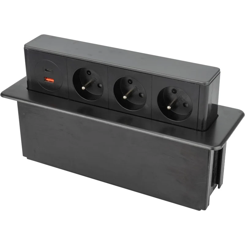 Multiprise encastrable 16A + câble USB universel Quick Charge OFFERT - Otio