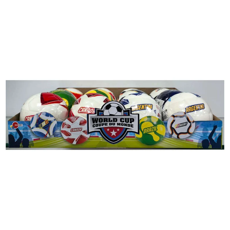 Ballon de soccer en mousse Coupe du Monde, choix entre 12 modèles