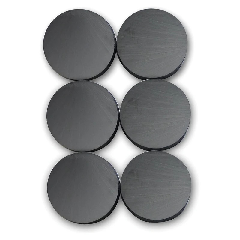 Aimant en forme de disque en céramique, 1" x 5/32" (6 pièces)