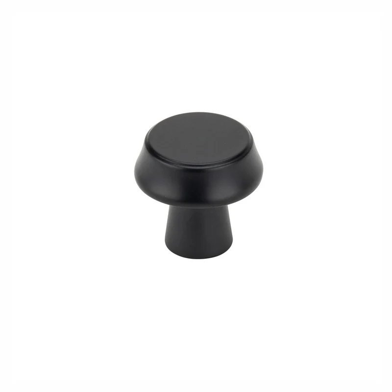 Bouton Québec en métal noir mat, 27 mm