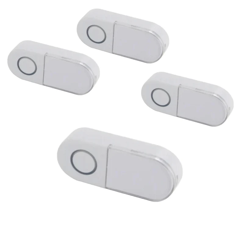 Lot de 4 boutons poussoirs sans fil LED DiO - transmission 150m - Blanc - Chacon