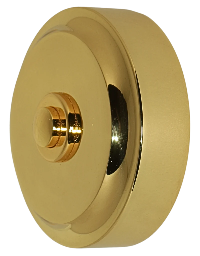 Bouton sonnette rond filaire laiton massif