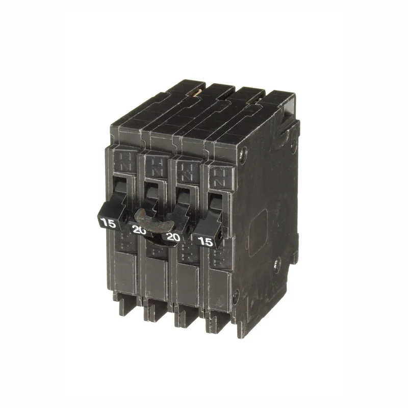 Disjoncteur Q QUAD unipolaire et bipolaire, 2 x 15 A unipolaire / 1 x 20 A bipolaire