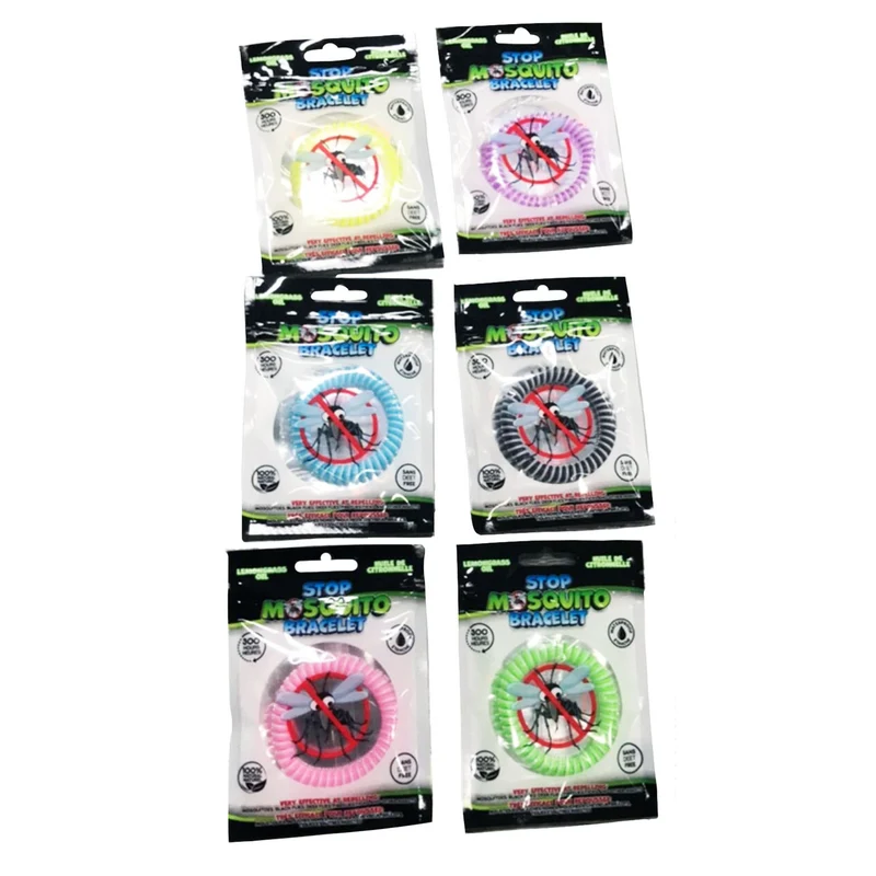 Bracelet anti-moustique, couleurs assorties