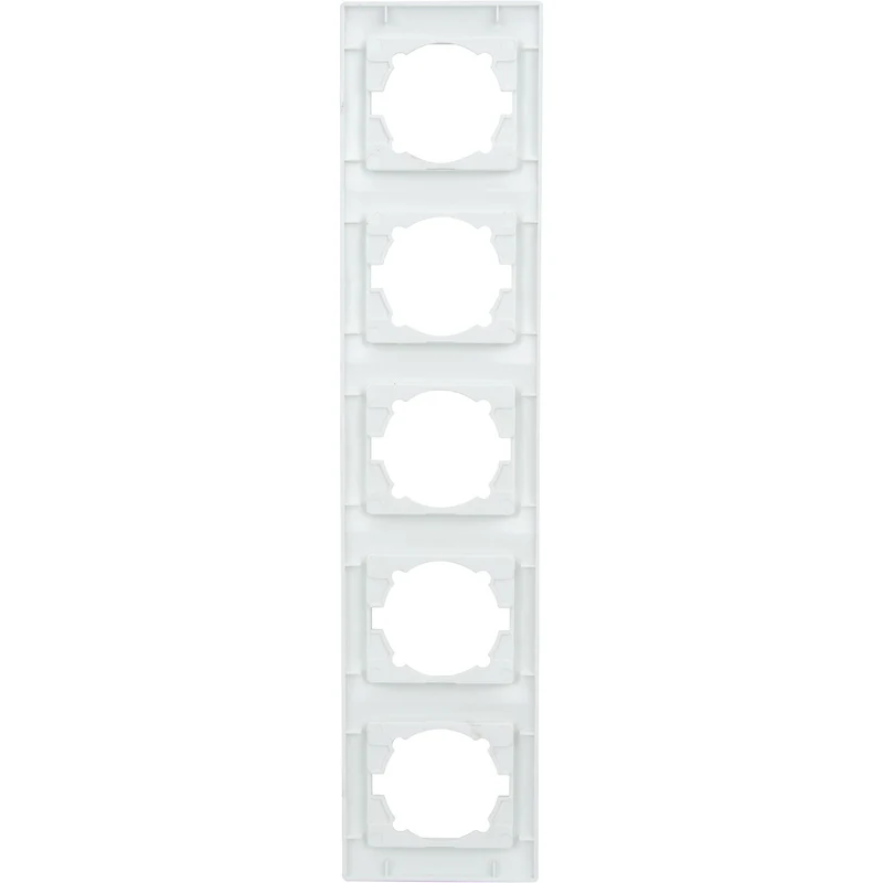 Plaque encastrée 5 boîtes Verticales Zyna - Blanc - Zenitech