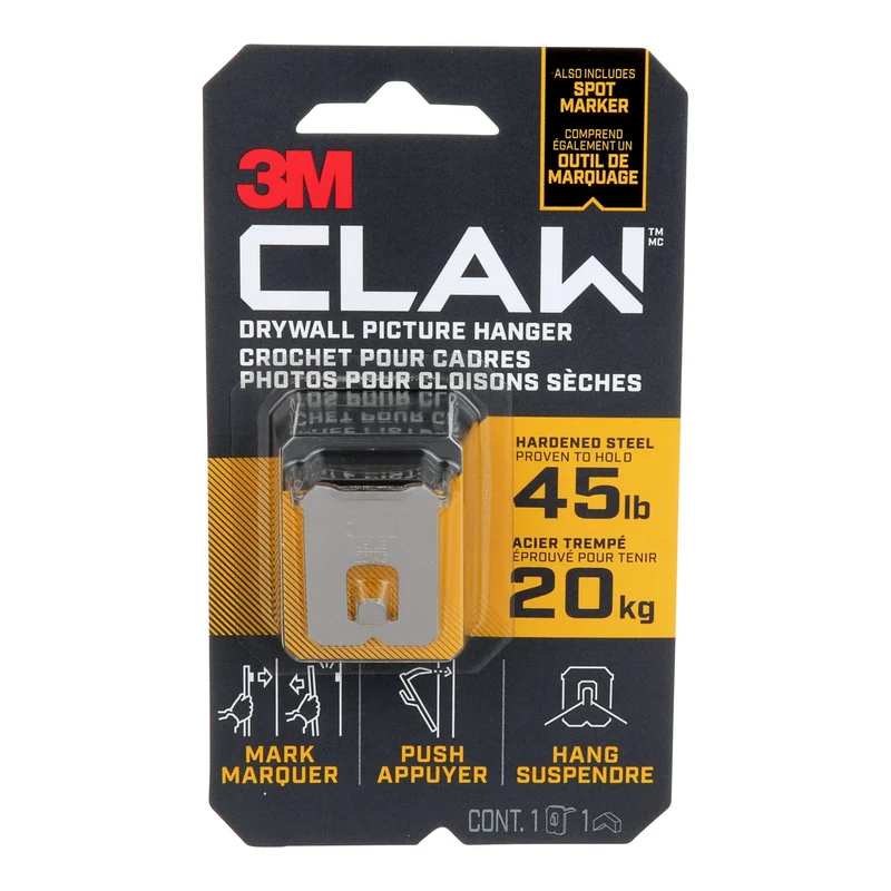 Crochet CLAW pour cadres pour cloisons sèches, 20 kg