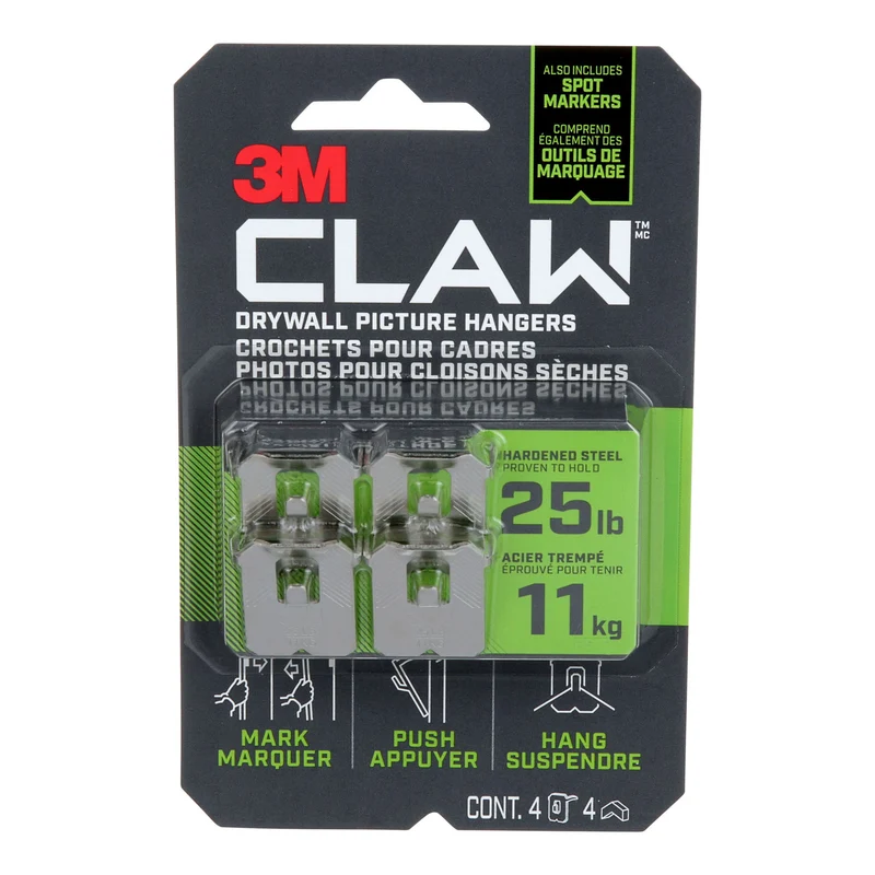 Crochet CLAW pour cadres pour cloisons sèches, 11 kg (4 pièces)